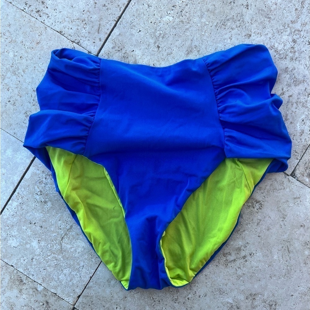 A.Che High Waisted Reversible Full Cover Bikini Bottom
